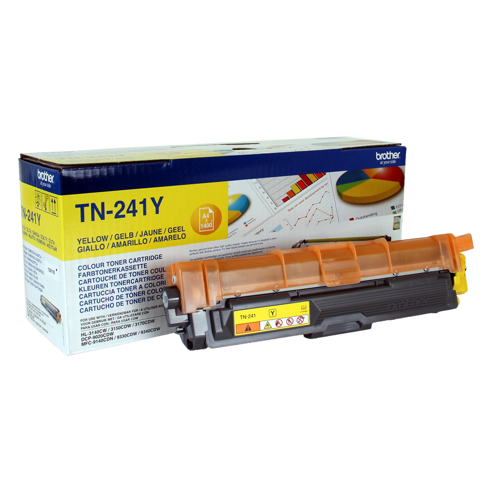 Cartucho de toner amarelo Brother TN-241Y com caixa original