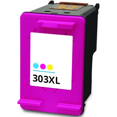 Cartucho de tinta magenta 303XL para impressora com etiqueta colorida