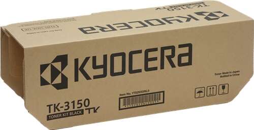 Caixa de toner preto KYOCERA TK-3150 em cartão castanho