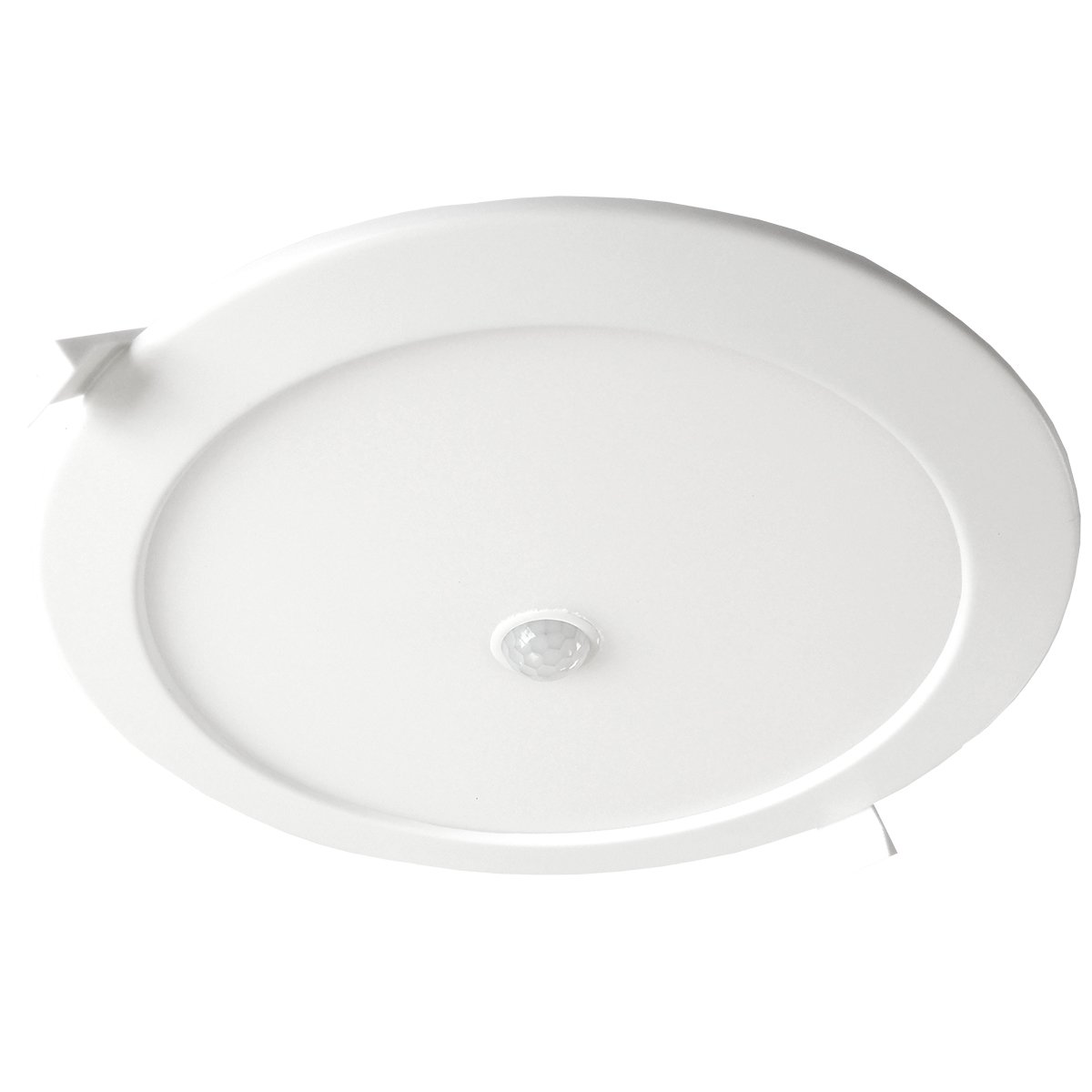 Luz de tecto redonda branca com sensor de movimento no centro