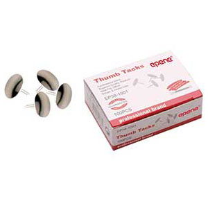 tachas de metal cinzento com caixa branca e vermelha