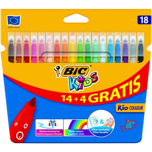 Marcadores Bic Kids 18 cores