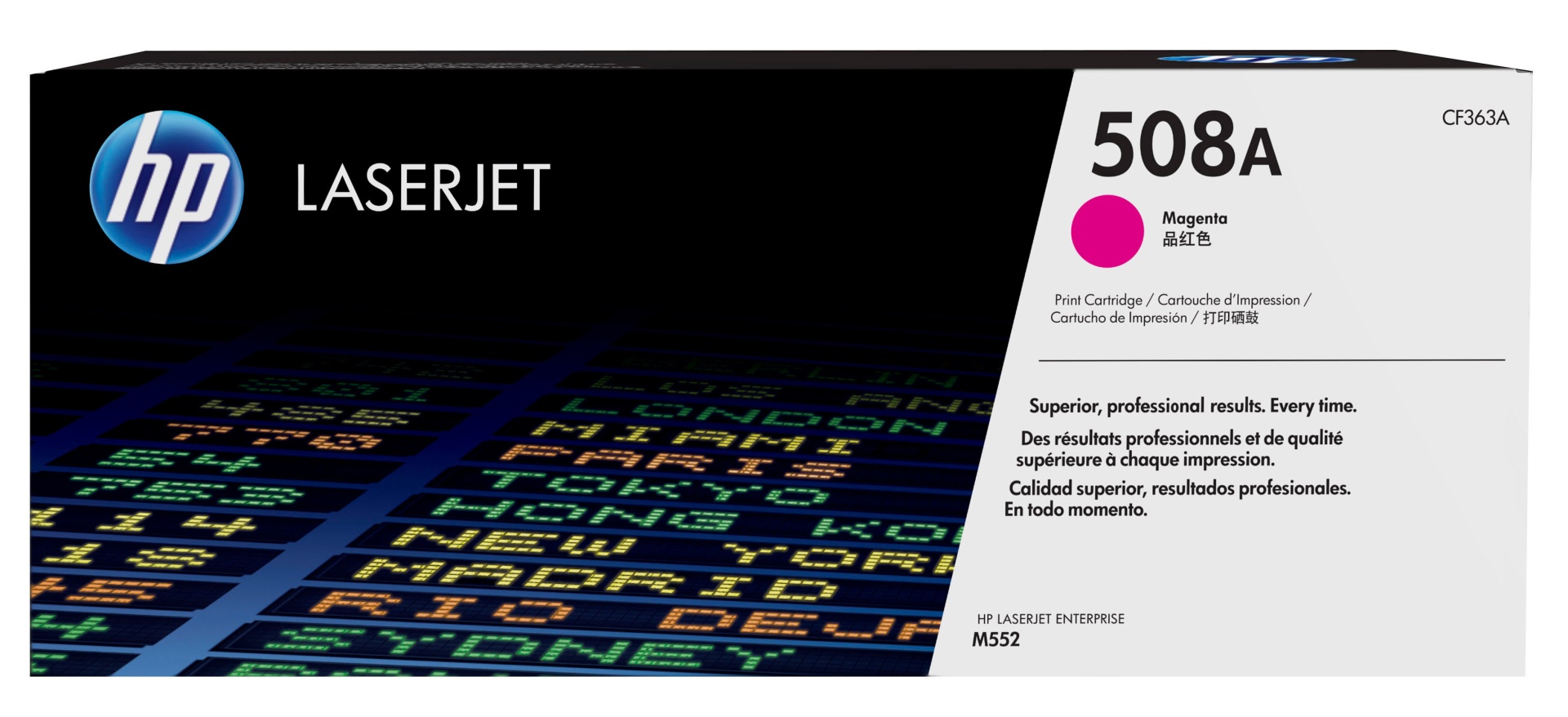 Embalagem de toner HP LaserJet 508A magenta CF363A