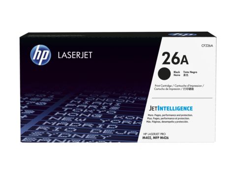 Embalagem de cartucho de toner HP LaserJet 26A preta