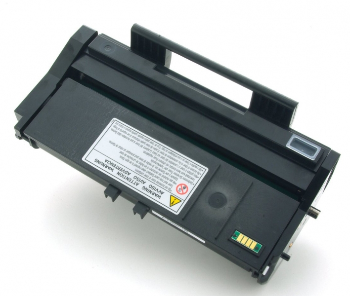 Cartucho de toner preto para impressora com etiqueta e chip