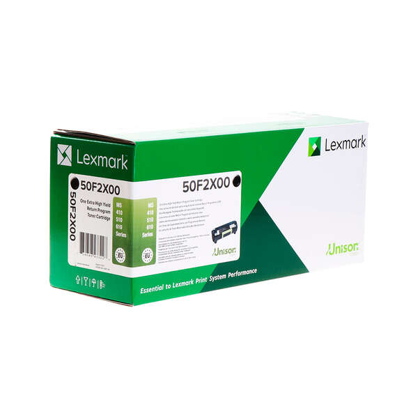 Caixa de consumível Lexmark 50F2X00 verde e branca