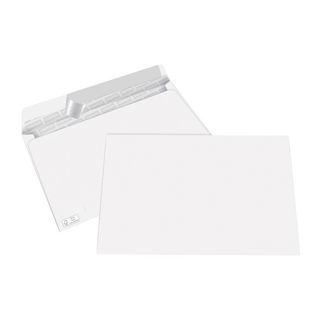 Envelope branco aberto com folha branca lisa