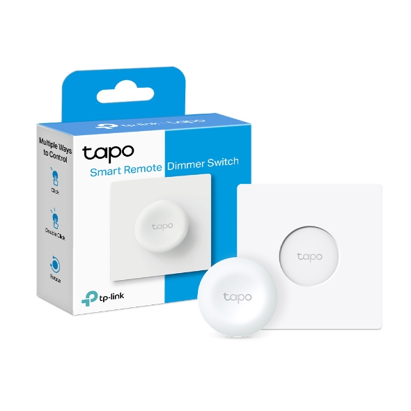 Interruptor Dimmer Inteligente Tapo TP-Link branco com botão redondo