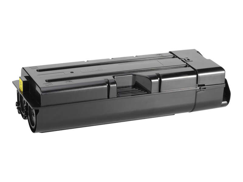 Componente preto rectangular para impressora sobre fundo branco