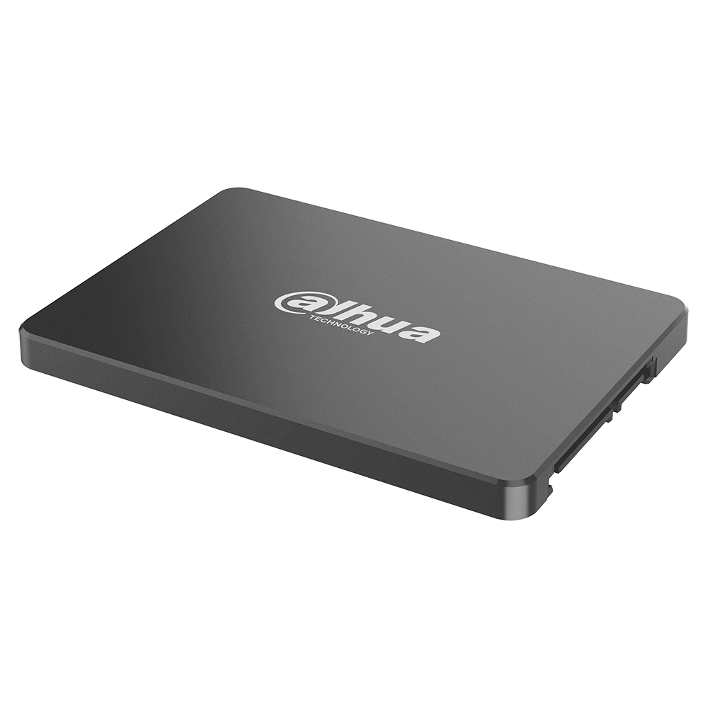 SSD cinza escuro com texto branco Dahua Technology.