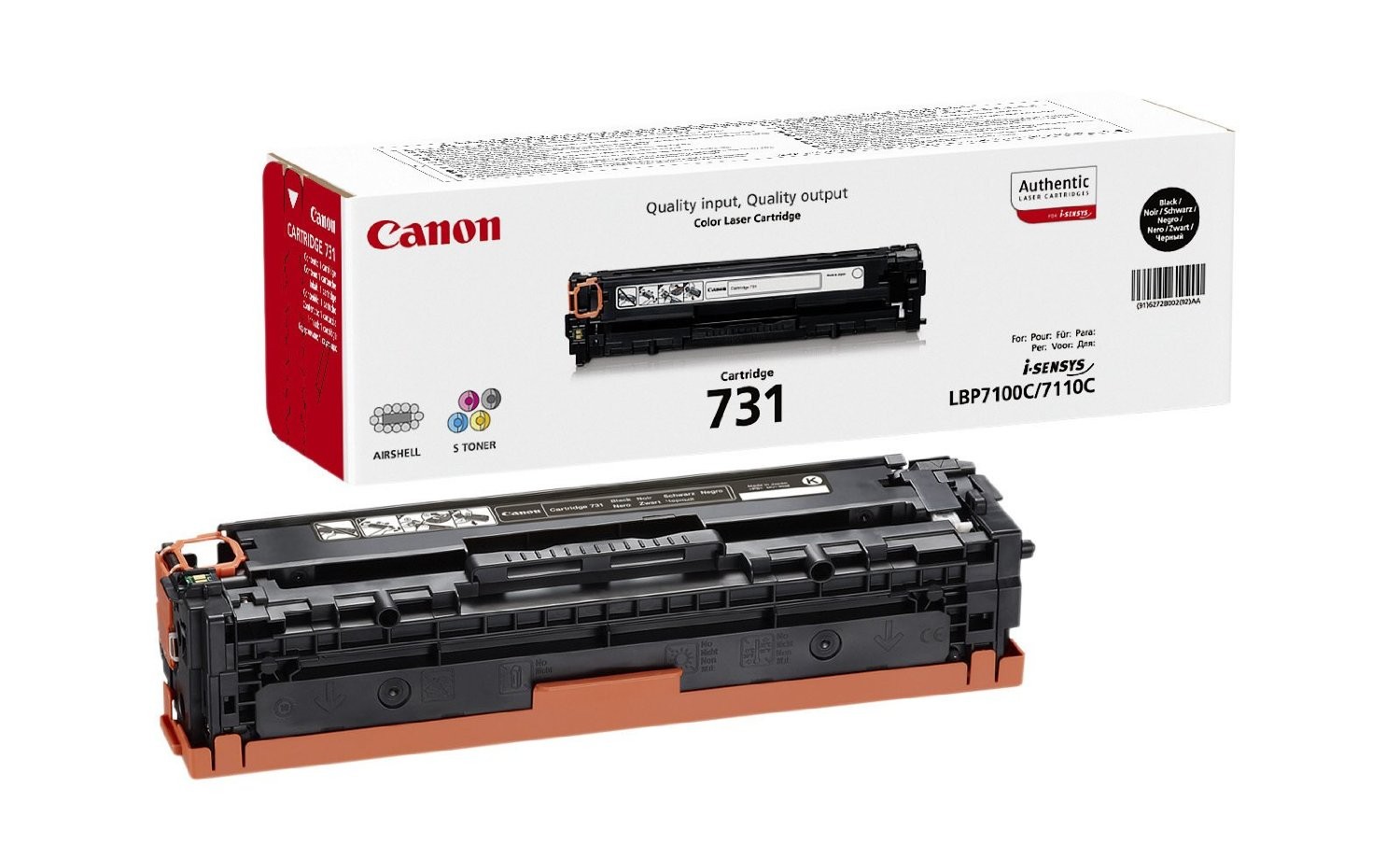 Toner Canon Cartridge 731 preto com embalagem