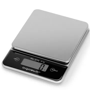 Balança digital de cozinha Aigostar com visor LCD e plataforma metálica