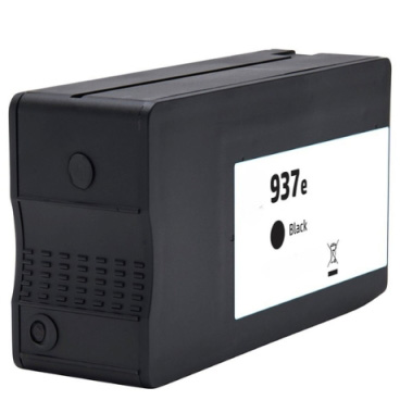 Cartucho de tinta preto para impressora com etiqueta branca 937e Black