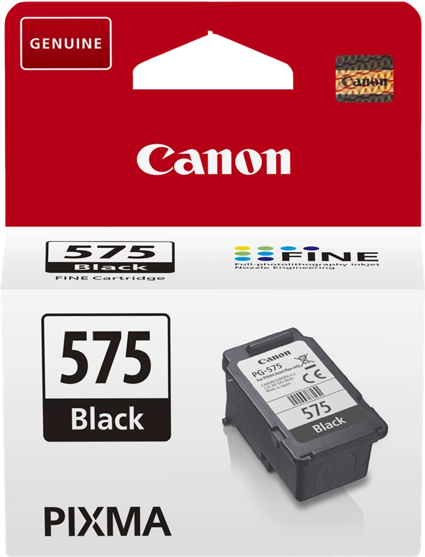 Embalagem de tinteiro preto Canon 575 para PIXMA