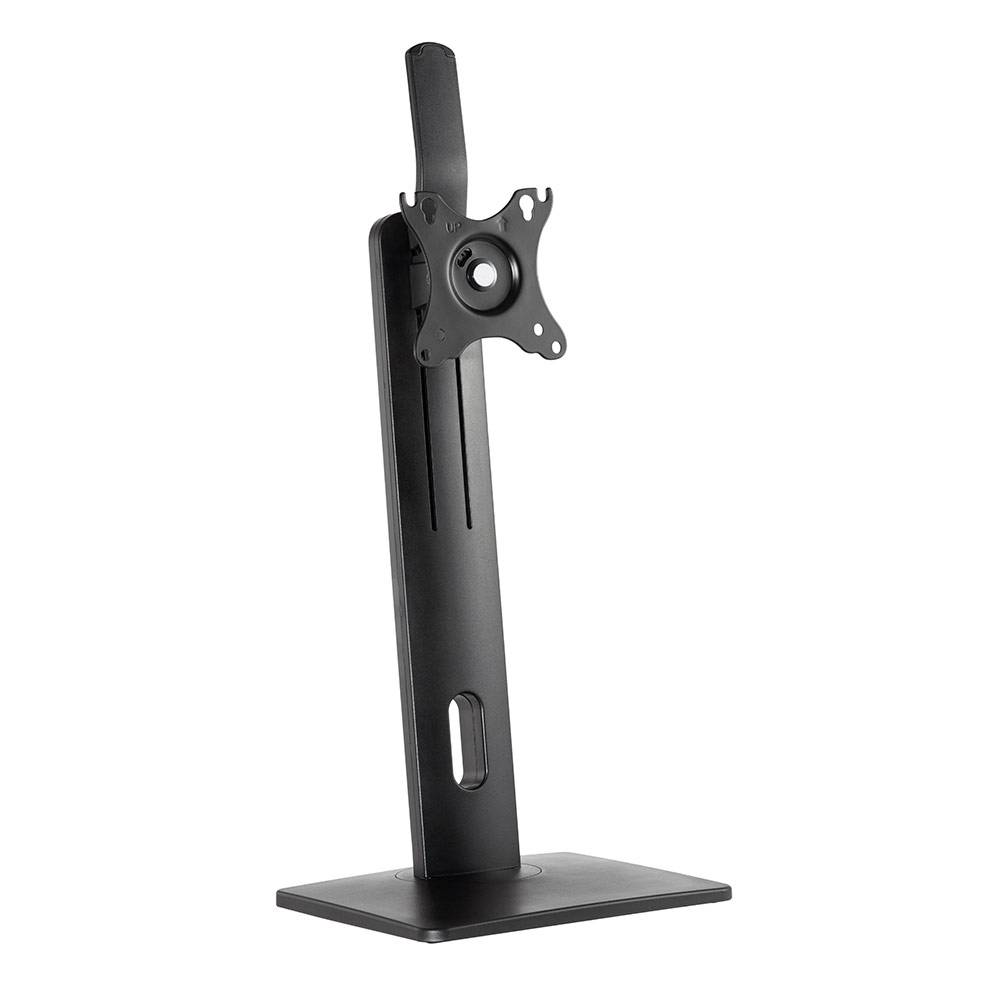 Suporte de monitor preto com base quadrada