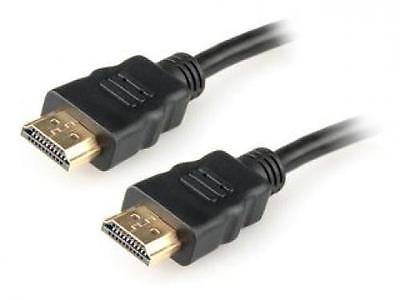 Cabo HDMI preto com conectores dourados nas pontas