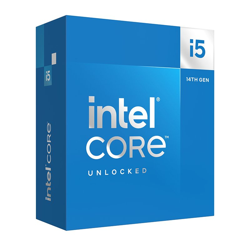 Caixa azul de processador Intel Core i5 14ª geração