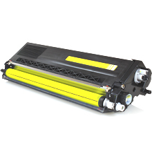 Cartucho de toner amarelo para impressora com rótulo amarelo