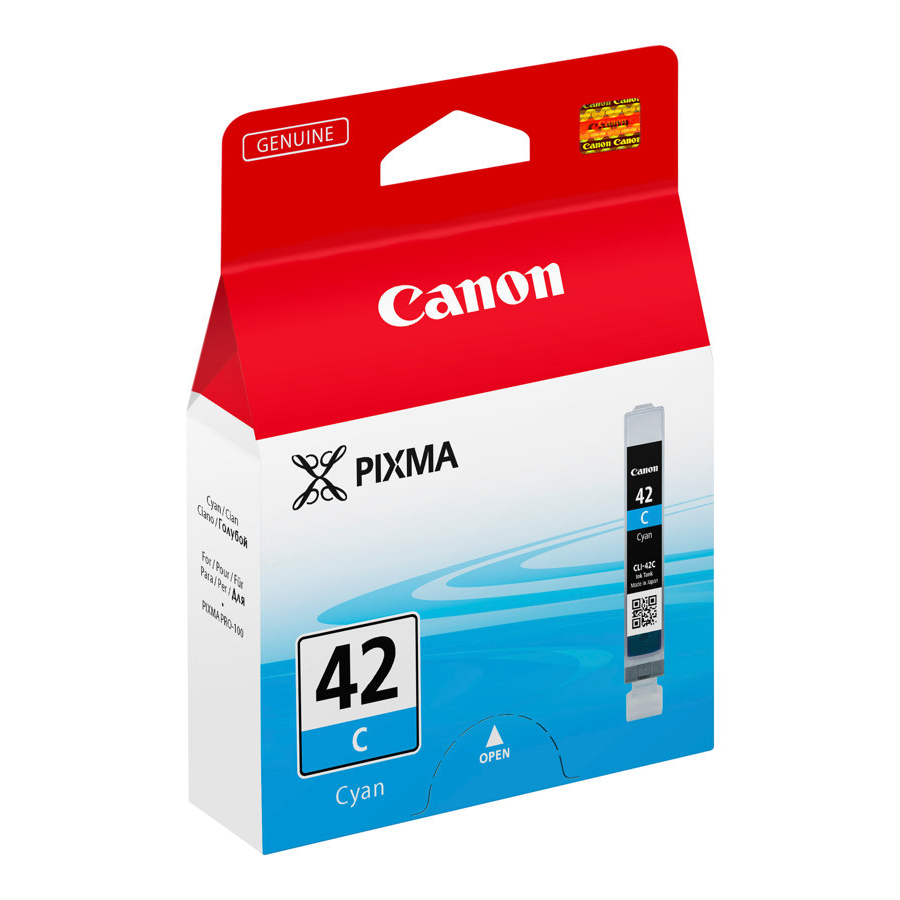 Embala de tinta Canon PIXMA 42 C ciano vermelho branco azul