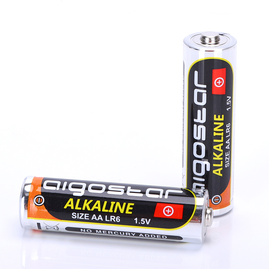 Duas pilhas alcalinas tamanho AA LR6 1.5V da marca aigostar