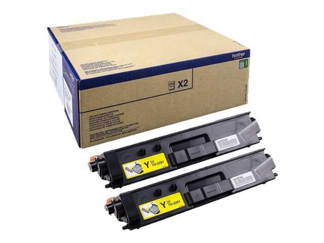 Cartucho de toner amarelo Brother TN-236Y e caixa de papelão