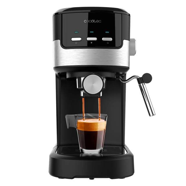 Máquina de café expresso Cecotec a preparar café