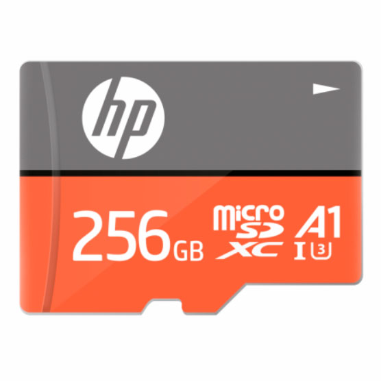 Cartão microSDXC hp 256GB cinza e laranja