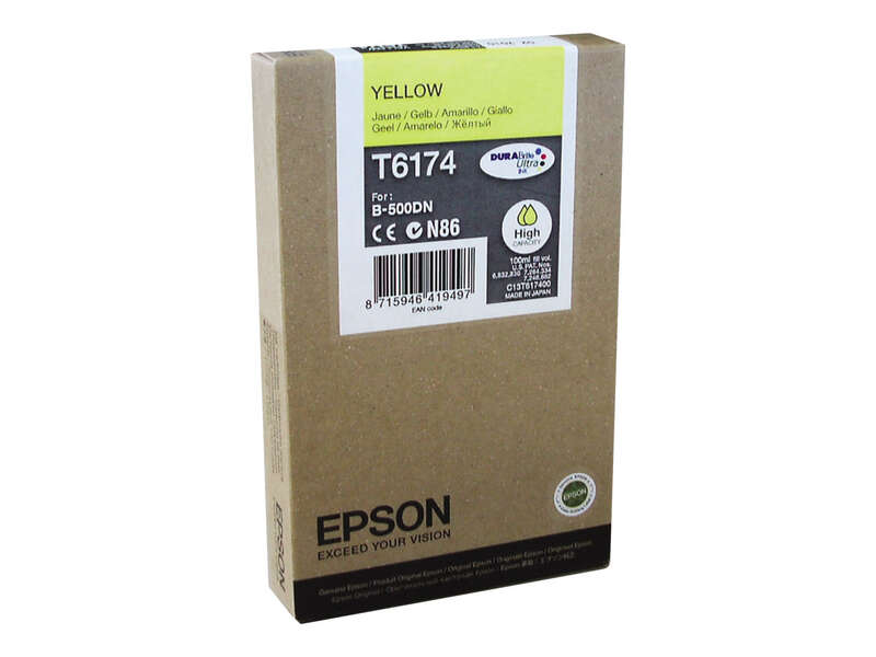 Caixa de tinta amarela Epson T6174 para impressora B-500DN