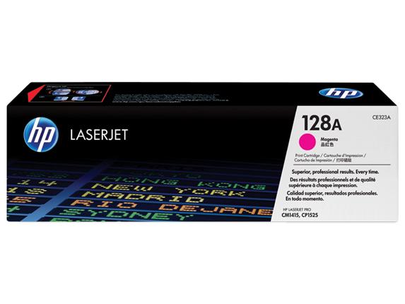 Embalagem de toner HP LaserJet 128A magenta