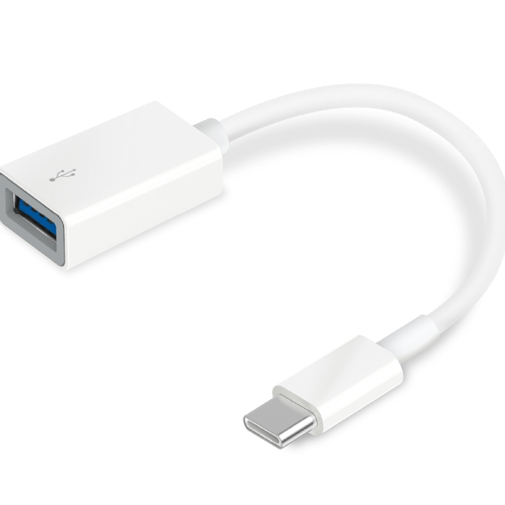 Cabo adaptador USB tipo C para USB A fêmea branco
