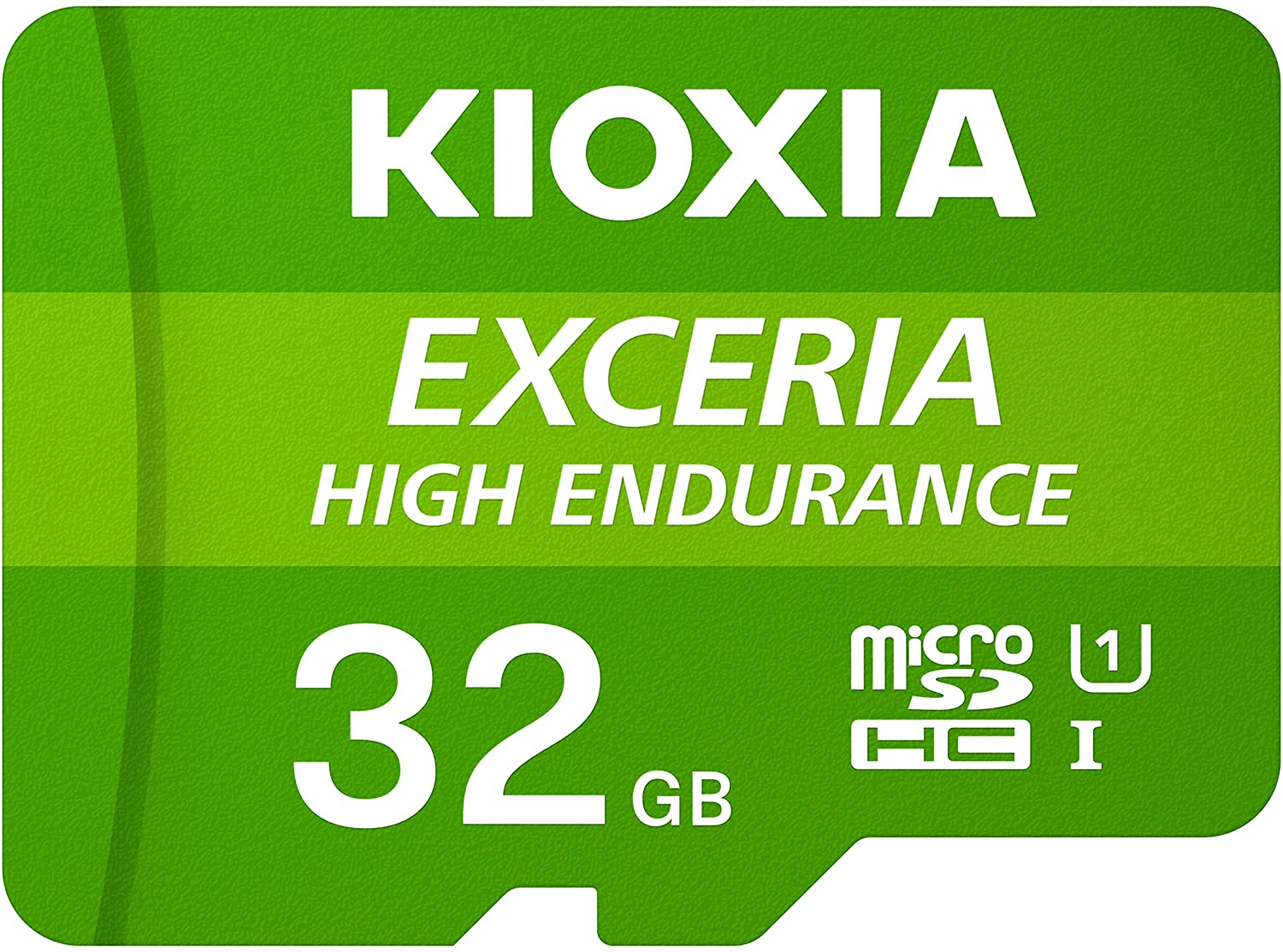 Cartão microSD verde KIOXIA EXCERIA HIGH ENDURANCE 32 GB.