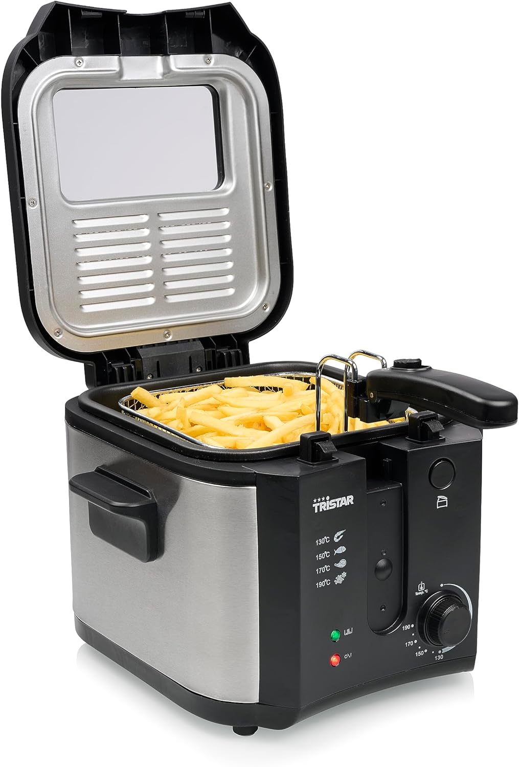 Fritadeira elétrica TRISTAR inox com cesta metálica e batatas fritas