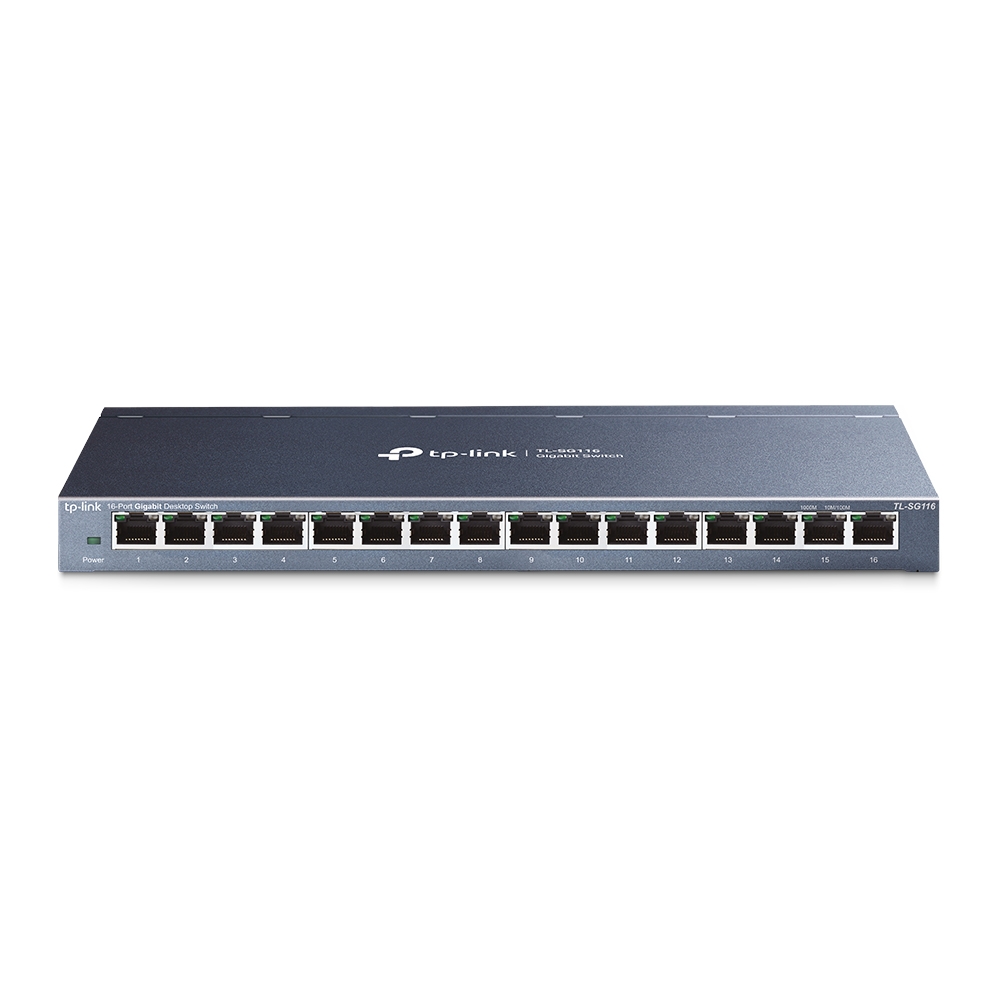 Switch de rede TP-Link 16 portas cinza escuro