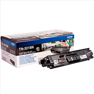 Cartucho de toner Brother TN-321BK preto com embalagem
