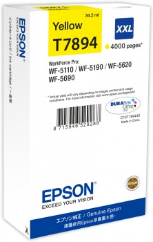 Cartucho de tinta Epson amarelo XXL T7894 para impressora WorkForce Pro