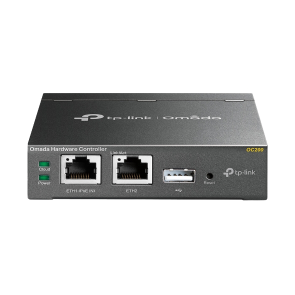 Controlador tp-link Omada OC200 com portas Ethernet e USB