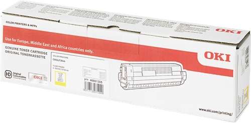 Embalagem de cartucho de toner OKI para impressoras coloridas
