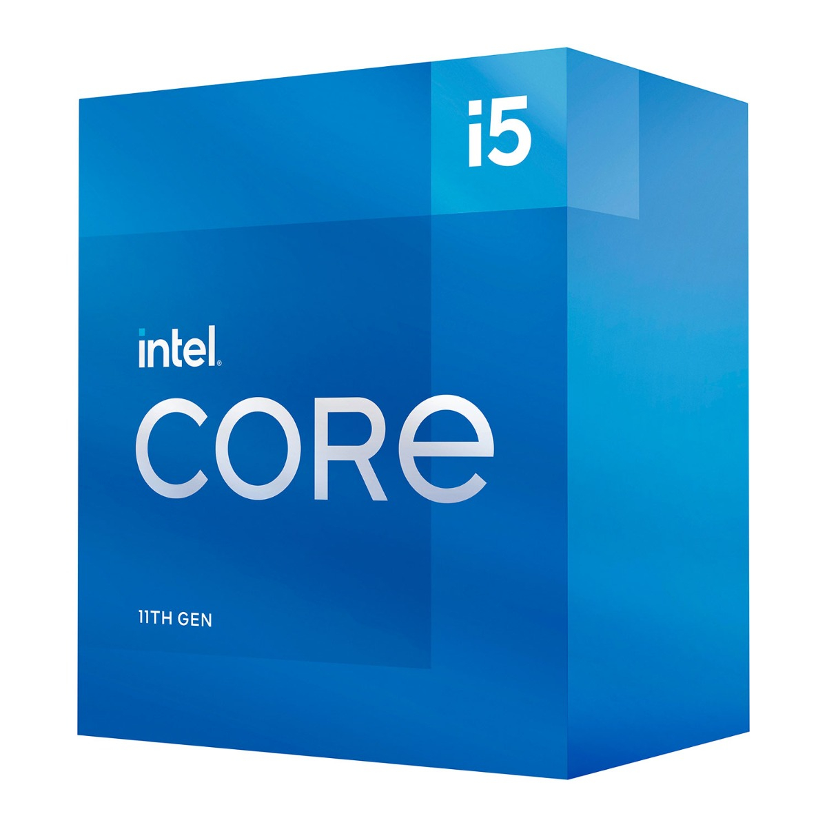 Caixa azul de processador Intel Core i5 11ª geração