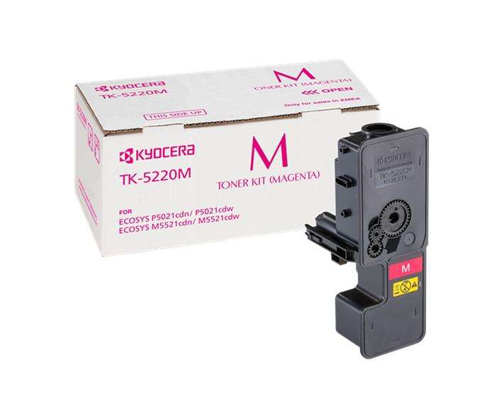 Kit toner Kyocera TK-5220M magenta com cartucho e caixa