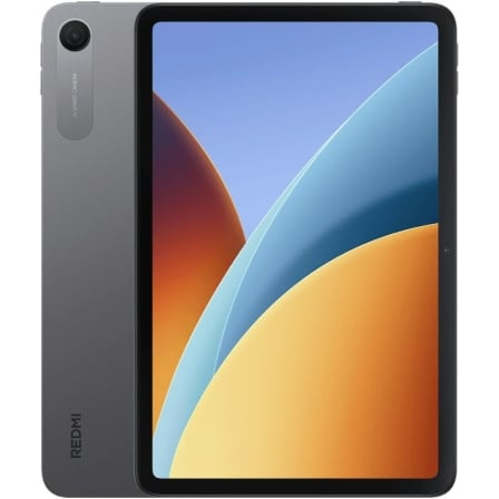 Tablet Redmi cinza escuro com ecrã colorido e câmara traseira no canto superior
