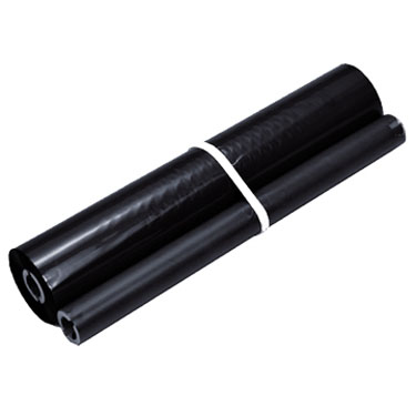 Rolos de sacos plásticos pretos enrolados