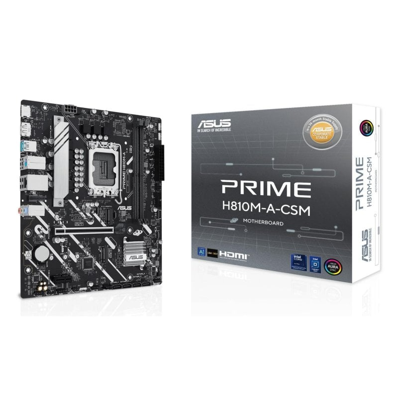 Placa-mãe ASUS PRIME H810M-A-CSM com caixa original cinzenta