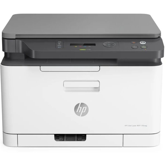 Impressora multifunções HP Color Laser MFP 178nwq branca e cinza escuro