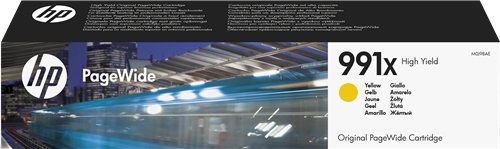 Embalagem de tinta HP PageWide 991X Amarelo Alta Capacidade