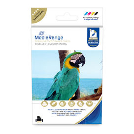 Pacote de papel fotográfico MediaRange com imagem de papagaio colorido