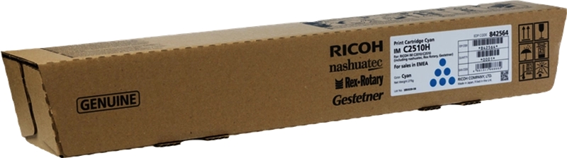Embalagem de cartucho de impressão Ricoh cyan IM C2510H