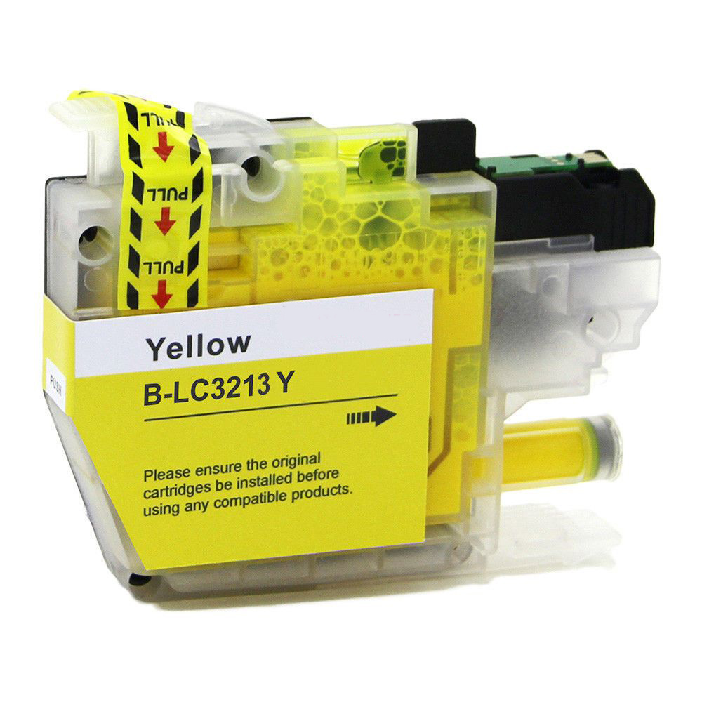 Cartucho de tinta amarelo para impressora com etiqueta e fita PULL