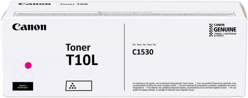 Embalagem de toner Canon T10L branca com texto preto e código C1530