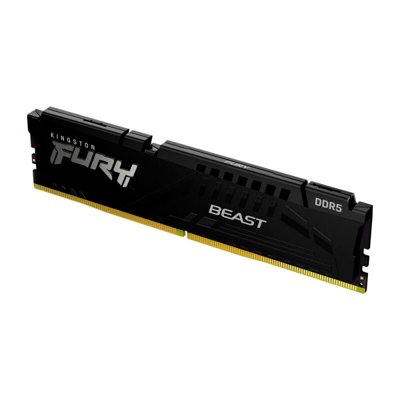 Módulo de memória RAM DDR5 Kingston Fury Beast preto com dissipador de calor