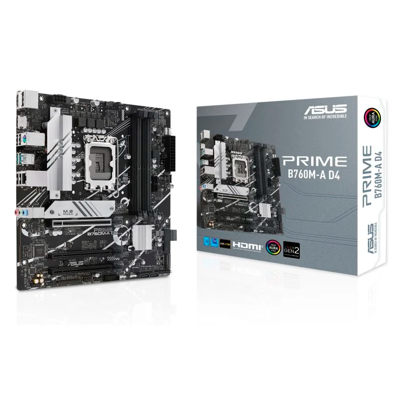Placa-mãe ASUS PRIME B760M-A D4 com caixa